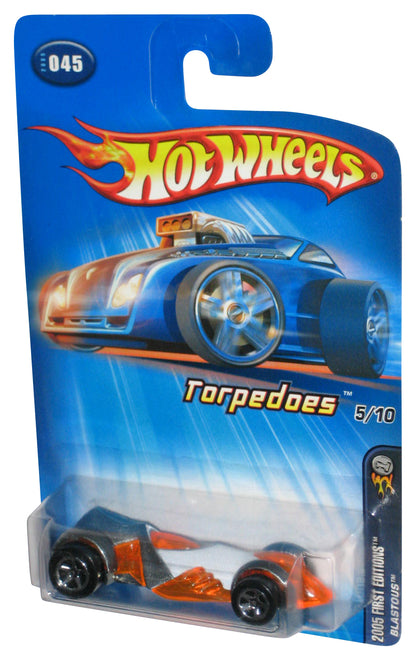Hot Wheels 2005 First Editions 5/10 (2005) Silver & Orange Torpedoes Blastous Toy Car #045