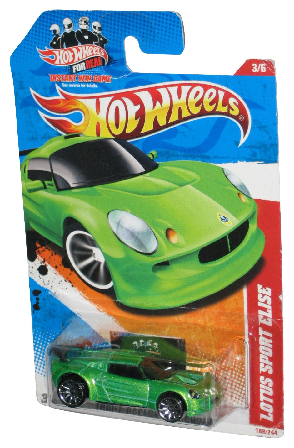 Hot Wheels Thrill Racers Highway 3/6 (2010) Lotus Sport Elise Green Car 189/244