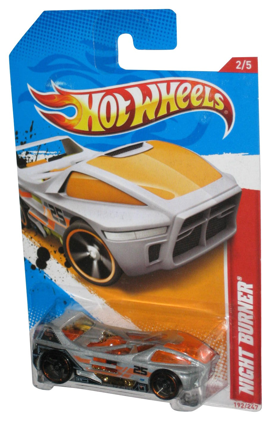 Hot Wheels Thrill Racers Space '12 2/5 Silver Night Burner Car 192/247