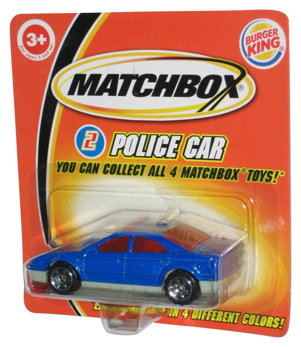 Matchbox Burger King (2004) Mattel Blue Police Car #2