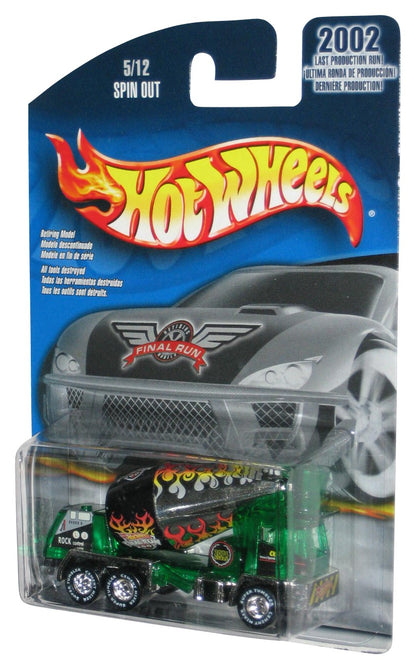Hot Wheels 2002 Green Spin Out Mattel Rock Central Toy Truck 5/12