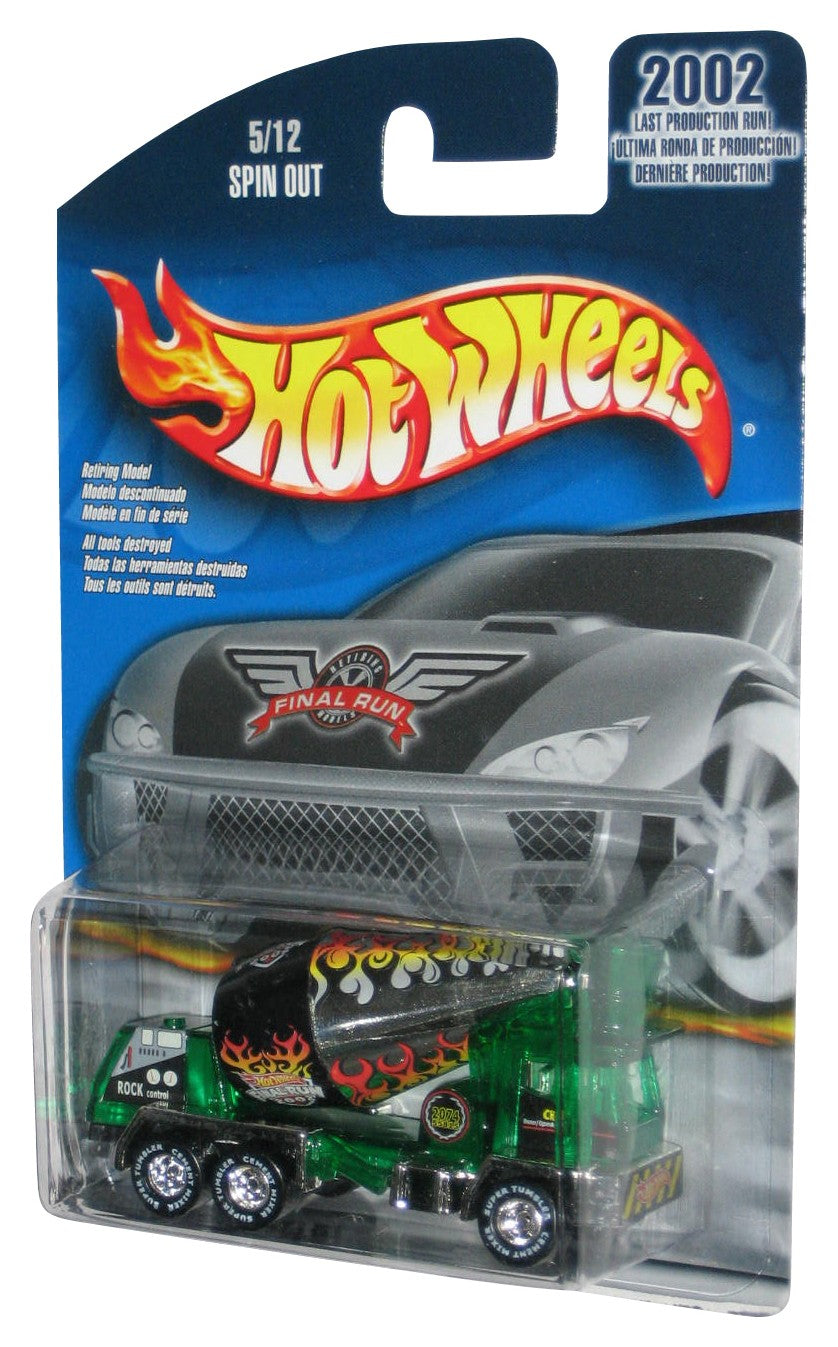 Hot Wheels 2002 Green Spin Out Mattel Rock Central Toy Truck 5/12