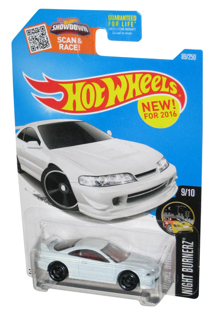 Hot Wheels Night Burnerz 9/10 (2016) White Custom '01 Acura Integra GSR Car 89/250