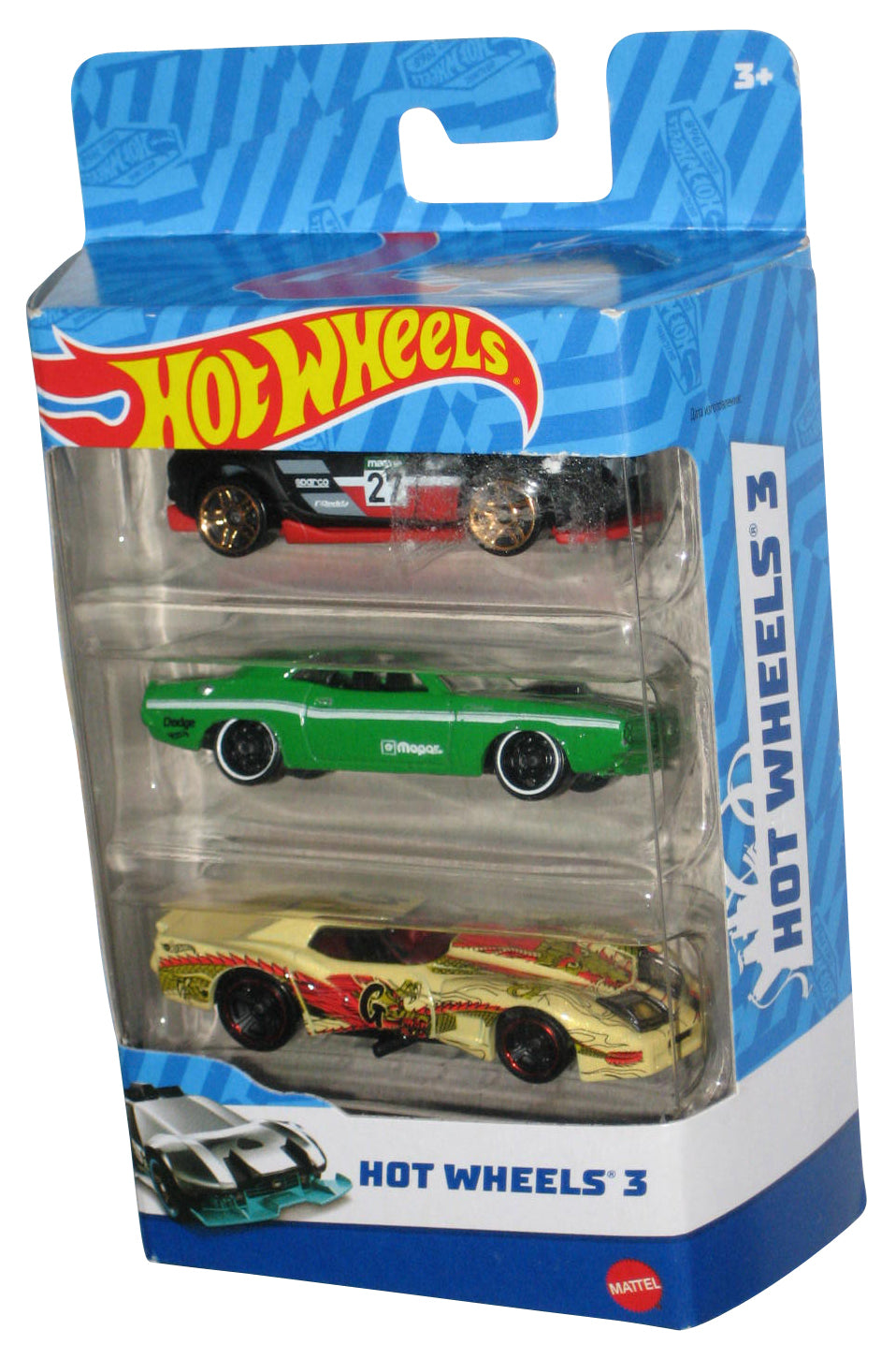 Hot Wheels 3 (2022) Mattel Toy Car Box Set 3-Pack B