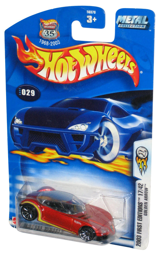 Hot Wheels 2003 First Editions 17/42 Red Golden Arrow Toy Car #029 - (Light Red Version)