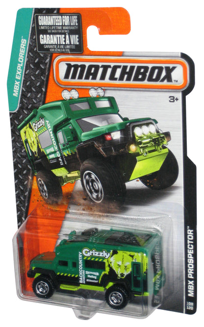 Matchbox MBX Explorers (2015) Green Prospector Toy Truck 108/120 - (Grizzly Backcountry)