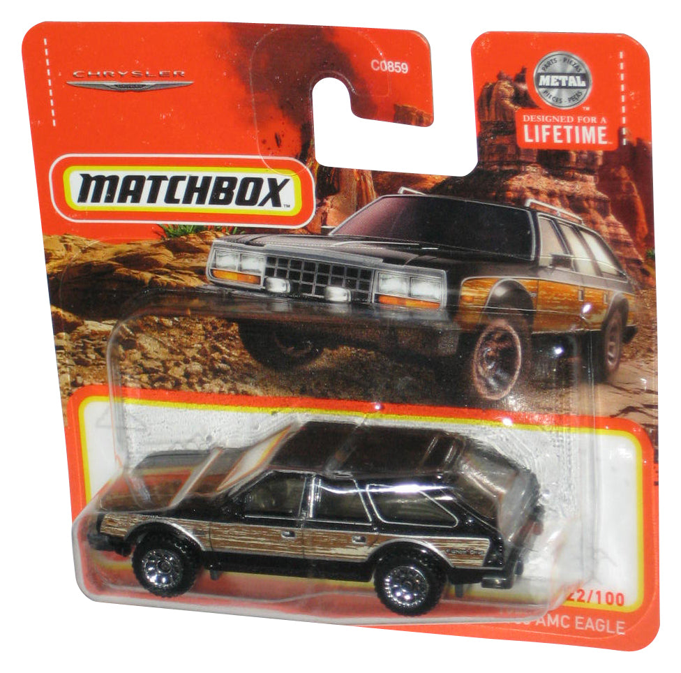 Matchbox 1980 AMC Eagle (2023) Mattel Black Toy Car 22/100 - (Short Card)