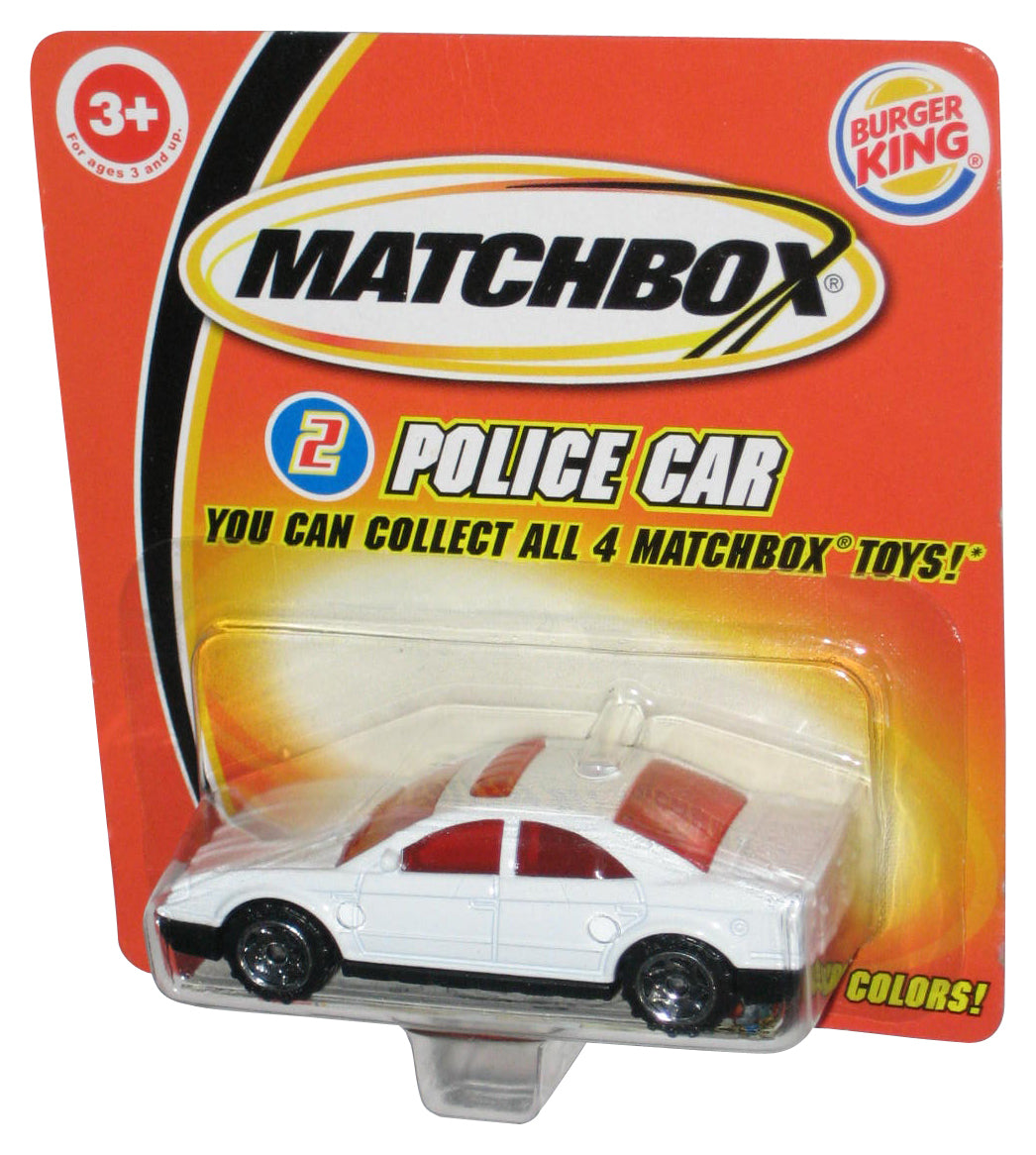Matchbox Burger King (2004) White Police Car Toy