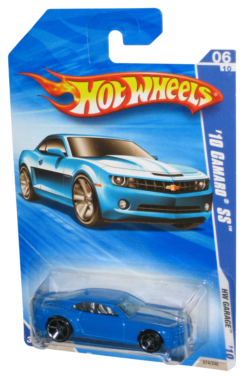 Hot Wheels HW Garage '10 6/10 Camaro SS Blue Car 074/240
