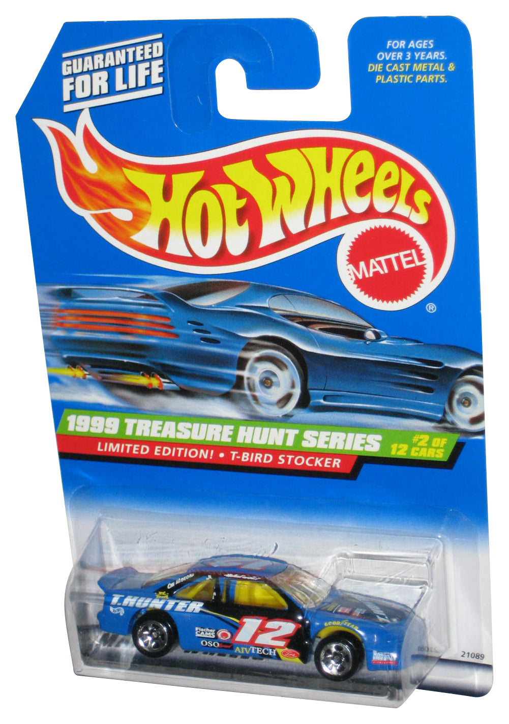 Hot Wheels 1999 Treasure Hunt 2/12 (1998) Blue T-Bird Stocker Toy Car #930