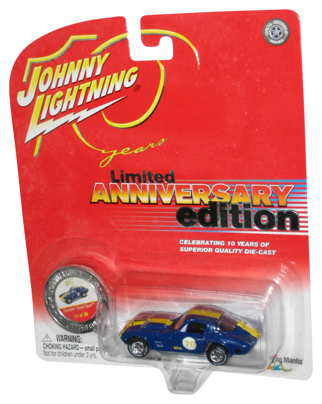 Johnny Lightning Limited Anniversary (2004) Blue Corvette Grand Sport Toy Car 11/20