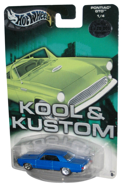 Hot Wheels Kool & Kustom (2003) Blue Pontiac GTO Metal Toy Car 1/4