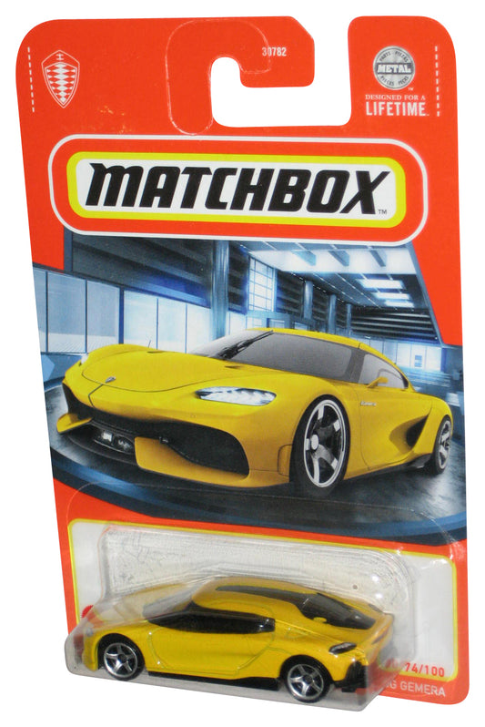 Matchbox 2021 Koenigsegg Gemera (2023) Yellow Toy Car 74/100