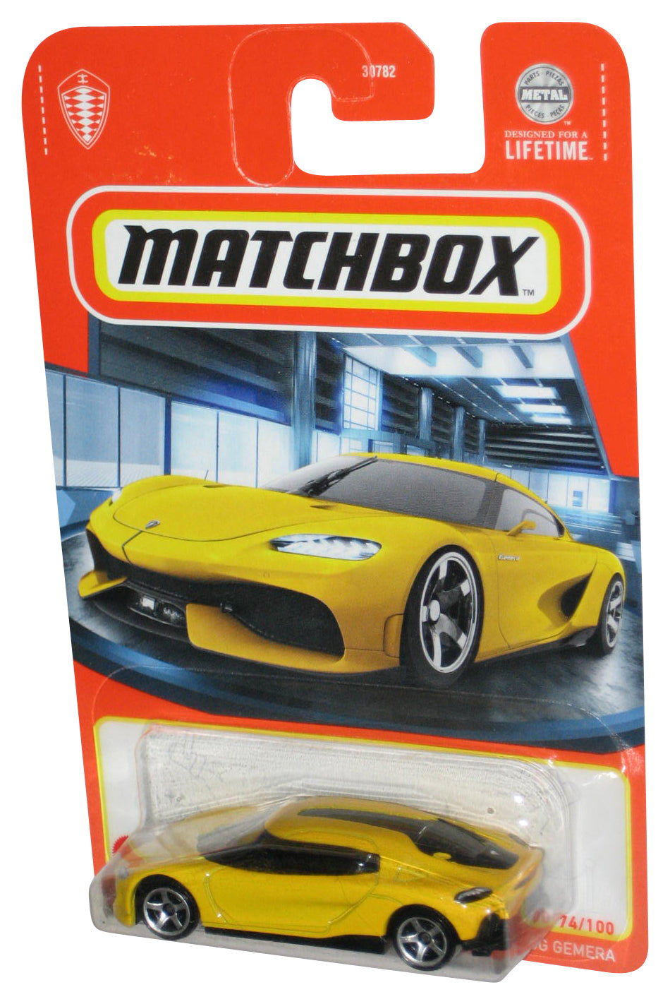 Matchbox 2021 Koenigsegg Gemera (2023) Yellow Toy Car 74/100