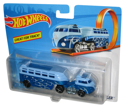 Hot Wheels City Custom Volkswagen Hauler (2014) Blue Toy Rig Truck