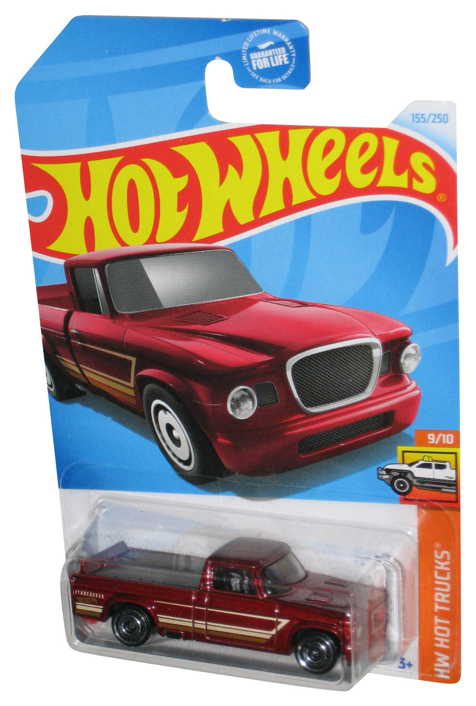 Hot Wheels HW Trucks 9/10 (2021) Red '63 Studebaker Champ Toy Truck 155/250