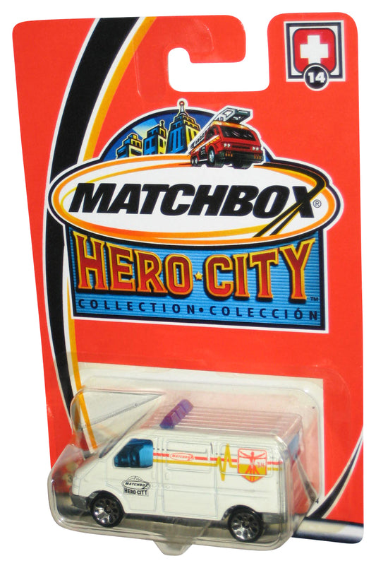 Matchbox Hero City (2002) White Ford Transit Van Toy #14