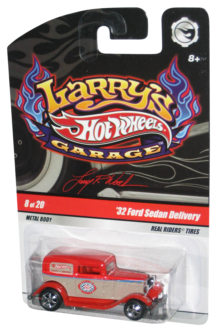 Hot Wheels Larry's Garage (2008) Red '32 Ford Sedan Delivery Real Riders Car 8/20