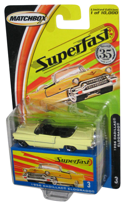 Matchbox Superfast (2004) Cream Yellow 1956 Cadillac Eldorado Toy Car #3