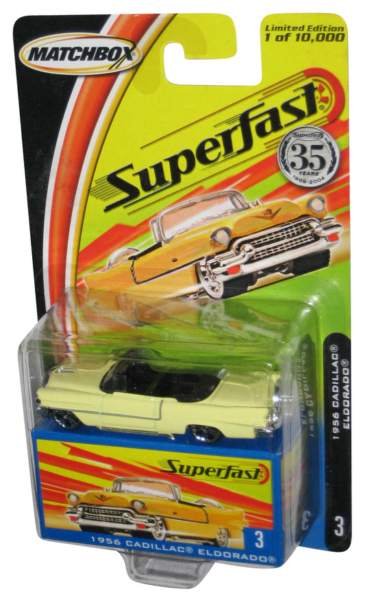 Matchbox Superfast (2004) Cream Yellow 1956 Cadillac Eldorado Toy Car #3