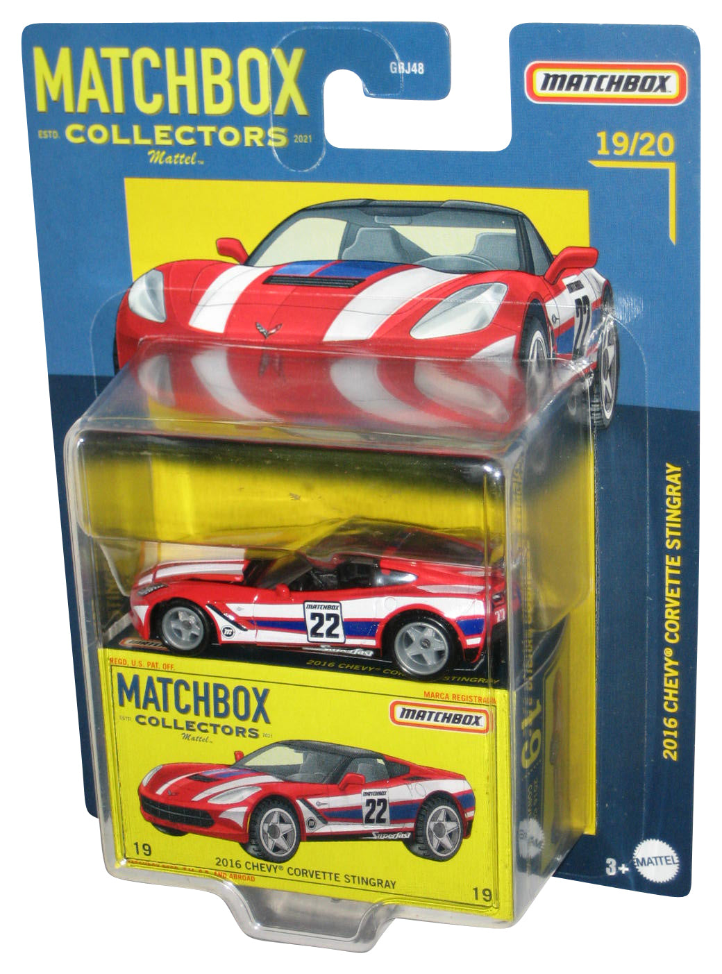 Matchbox Collectors (2021) Red 2016 Chevy Corvette Stingray Toy Car 19/20