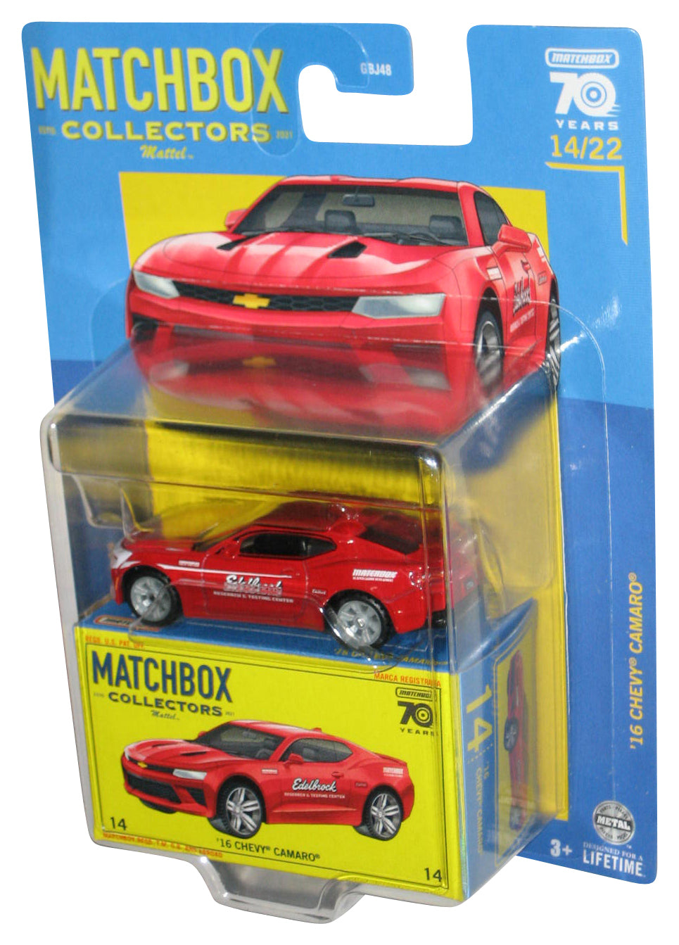Matchbox Collectors (2023) Red '16 Chevy Camaro Toy Car 14/22