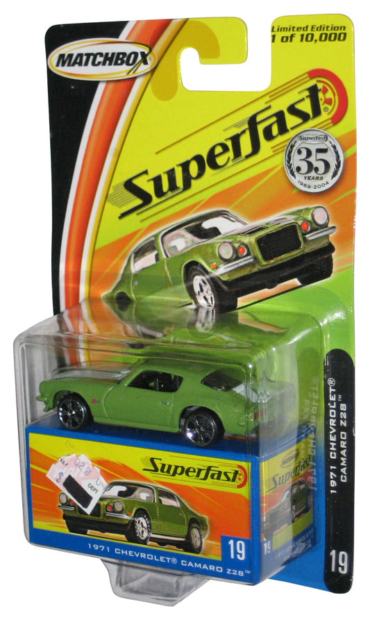 Matchbox Superfast 1971 Chevrolet Camaro Z28 Green Car #19
