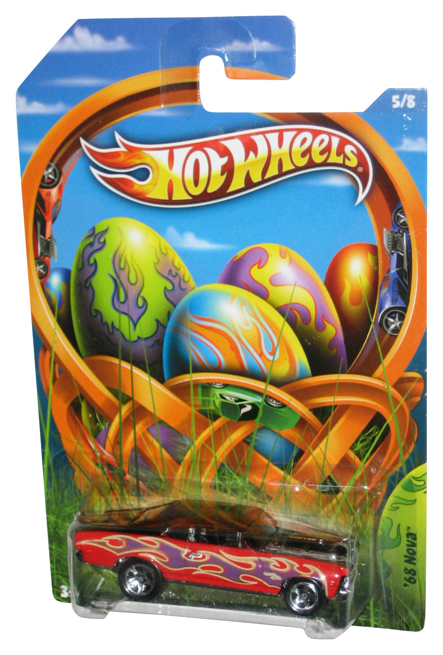 Hot Wheels Easter (2012) Black & Red '68 Nova Toy Car 5/8 - (Small Dent)