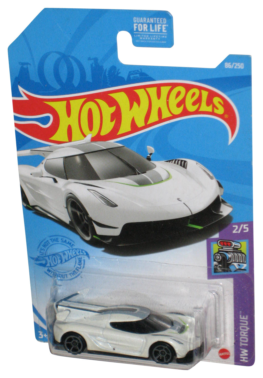 Hot Wheels HW Torque 2/5 (2020) White 2020 Koenigsegg Jesko Car 86/250