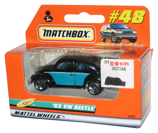 Matchbox Beach (1998) Mattel Black '62 VW Beetle Box Toy Car #53/100