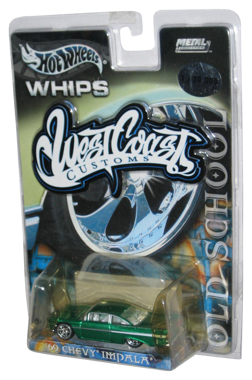 Hot Wheels Whips West Coast Customs Green '69 Chevy Impala Toy Car