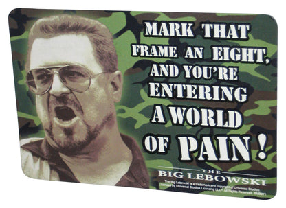 The Big Lebowski Hot Properties Entering A World of Pain Car Magnet BMB271