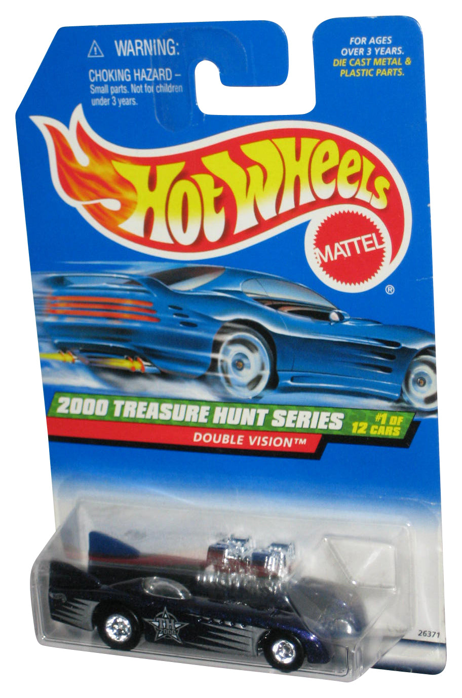 Hot Wheels 2000 Treasure Hunt 1/12 (2000) Blue Double Vision Toy Car #049