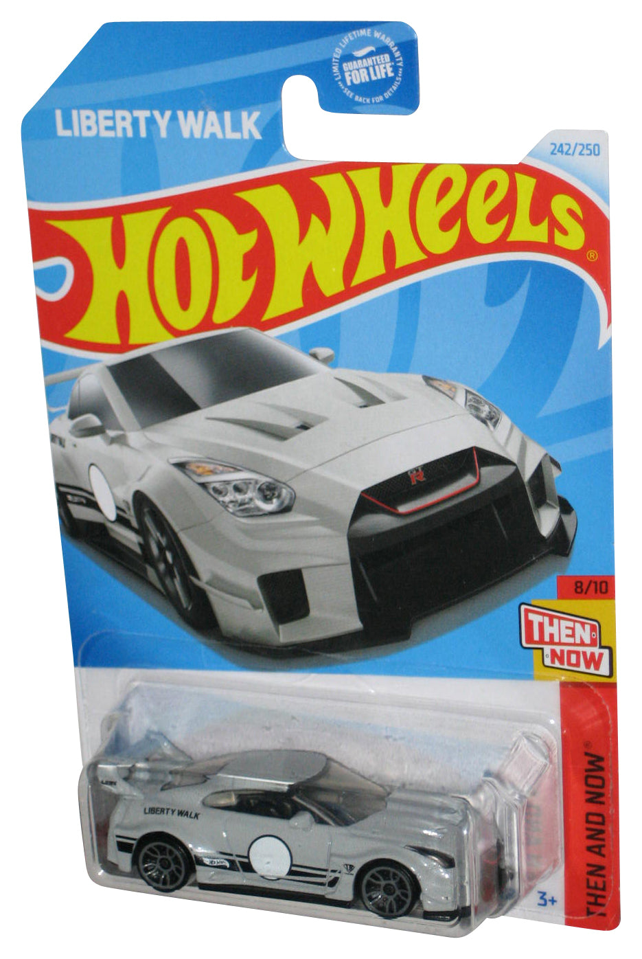 Hot Wheels Then And Now 8/10 (2021) Liberty Walk LB-Silhouette Works GT Nissan 35GT-RR Ver. 2 Gray Car 242/250