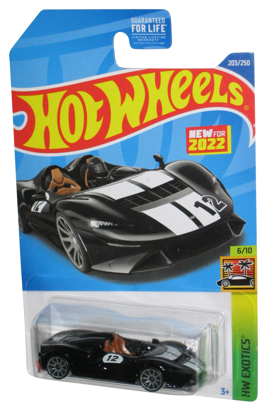 Hot Wheels HW Exotics 6/10 (2022) Black McLaren Elva Toy Car 203/250
