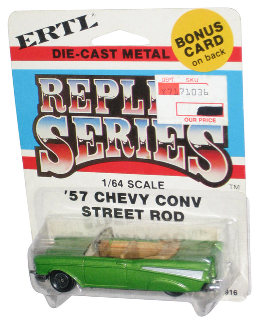 Ertl Replica Series 1/64 Scale Green '57 Chevy Conv Street Rod Toy Car