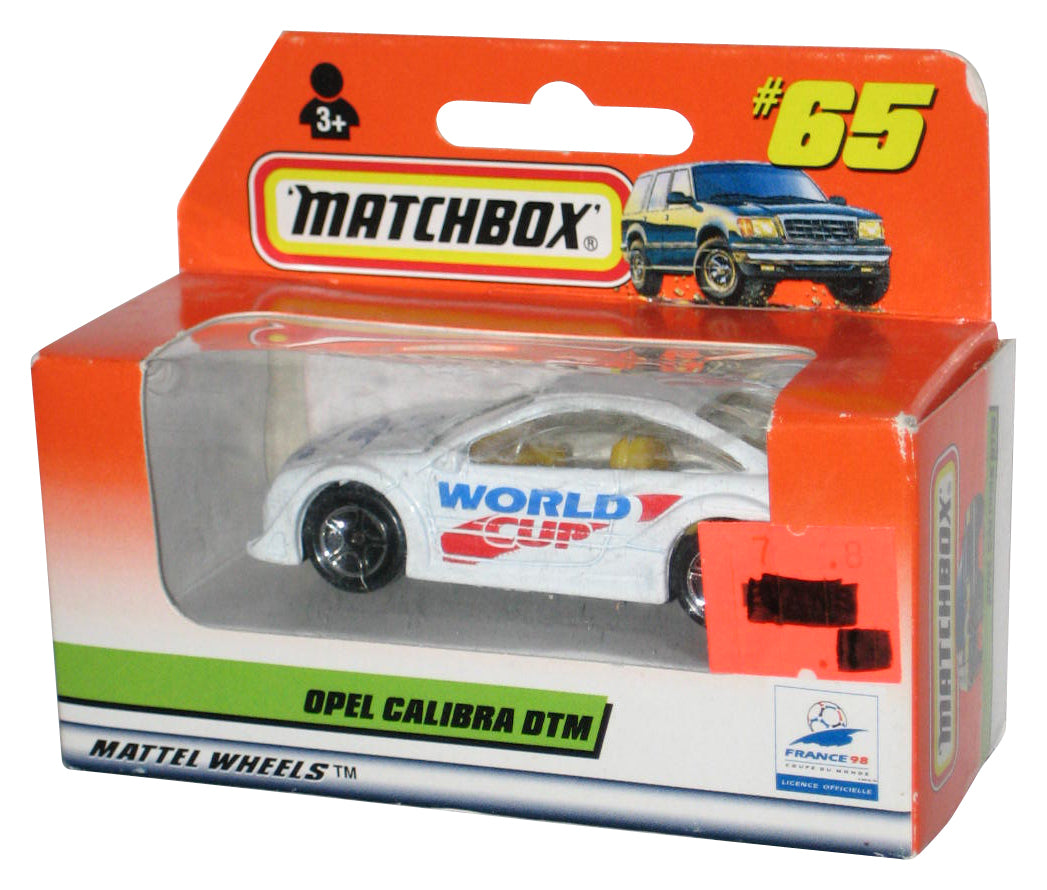 Matchbox Motor Sports (1997) Opel Calibra DTM White World Cup Toy Box Car #65
