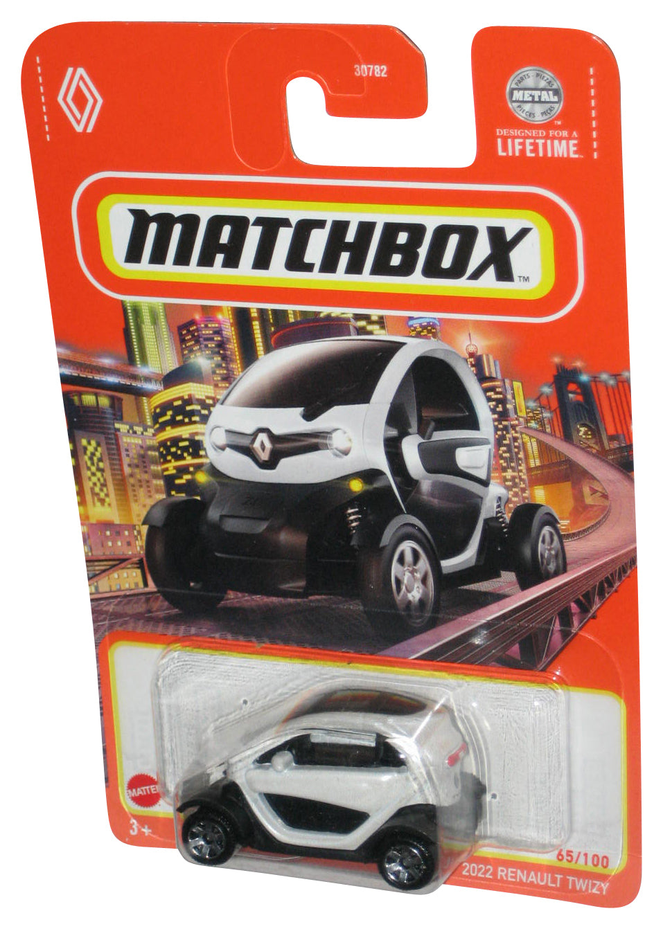 Matchbox 2022 Renault Twizy (2023) Mattel White Toy Car 65/100