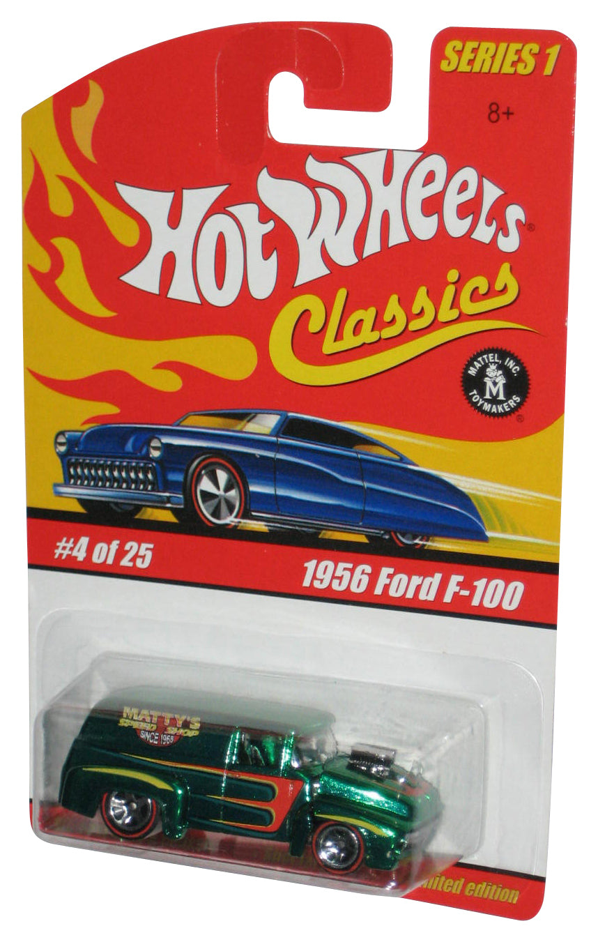 Hot Wheels Classics Series 1 (2004) Green 1956 Ford F-100 Toy Car #4/25