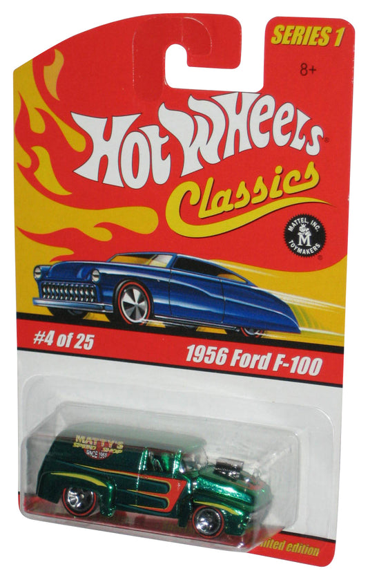 Hot Wheels Classics Series 1 (2004) Green 1956 Ford F-100 Toy Car #4/25