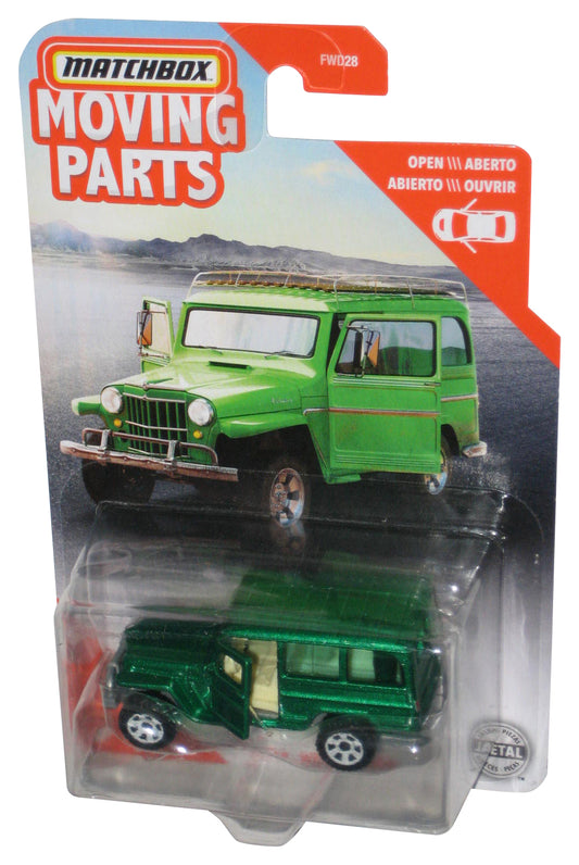 Matchbox Moving Parts (2020) Green 1962 Jeep Willys Wagon Toy Car