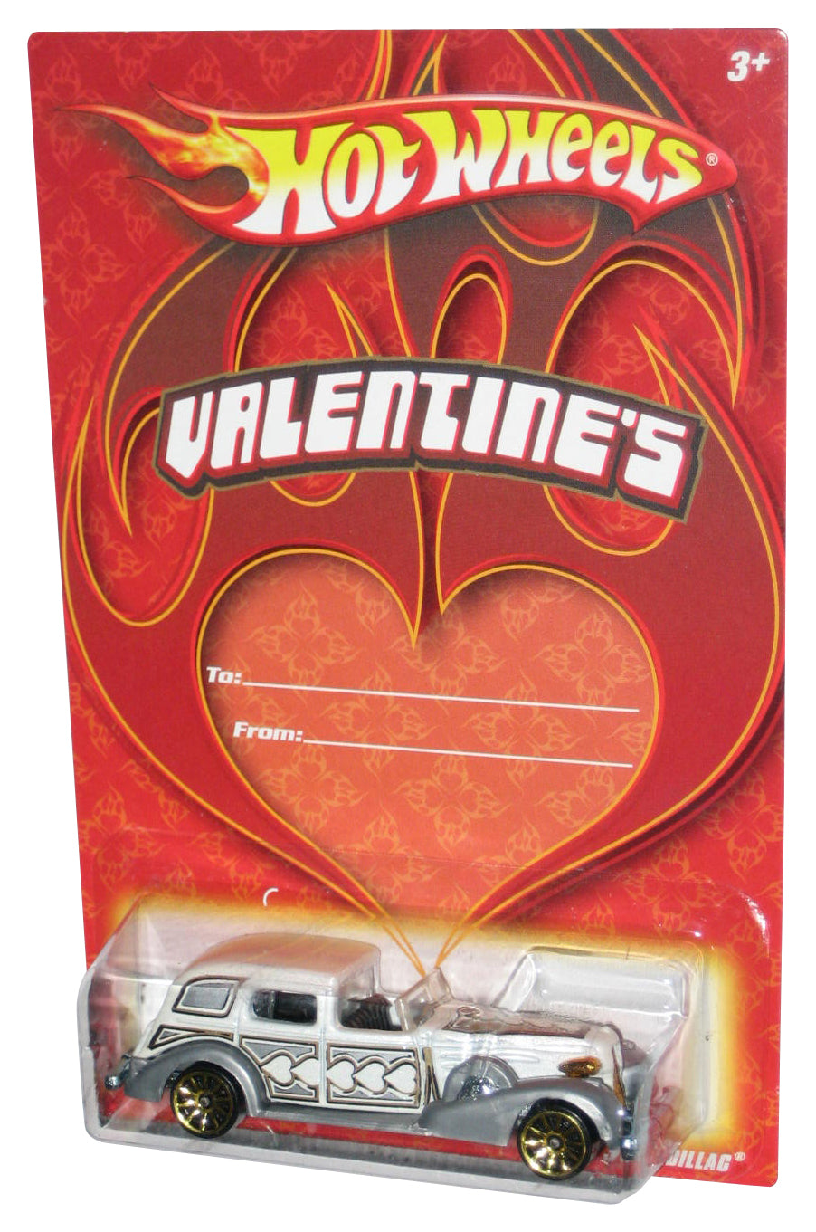 Hot Wheels Valentine's Day (2008) Mattel White '35 Cadillac Toy Car