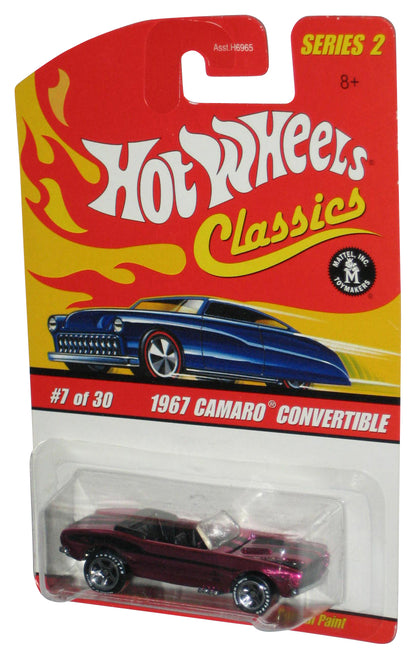 Hot Wheels Classics Series 2 (2005) Fuschia Purple 1967 Camaro Convertible Toy Car #7/30