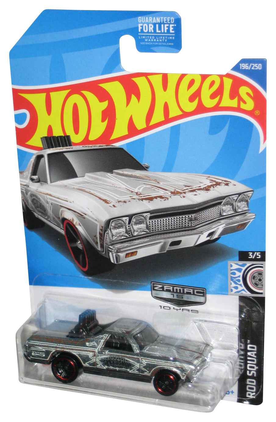 Hot Wheels Rod Squad 3/5 (2021) Mattel Silver Zamac 15 '68 El Camino Toy Car 196/250