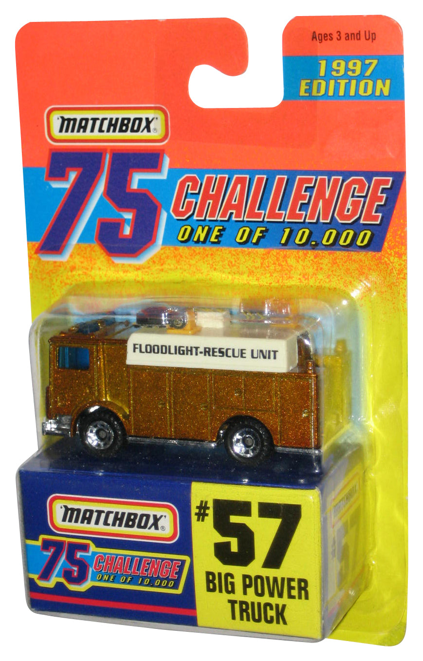 Matchbox 75 Challenge (1997) Gold Big Power Truck Toy #57
