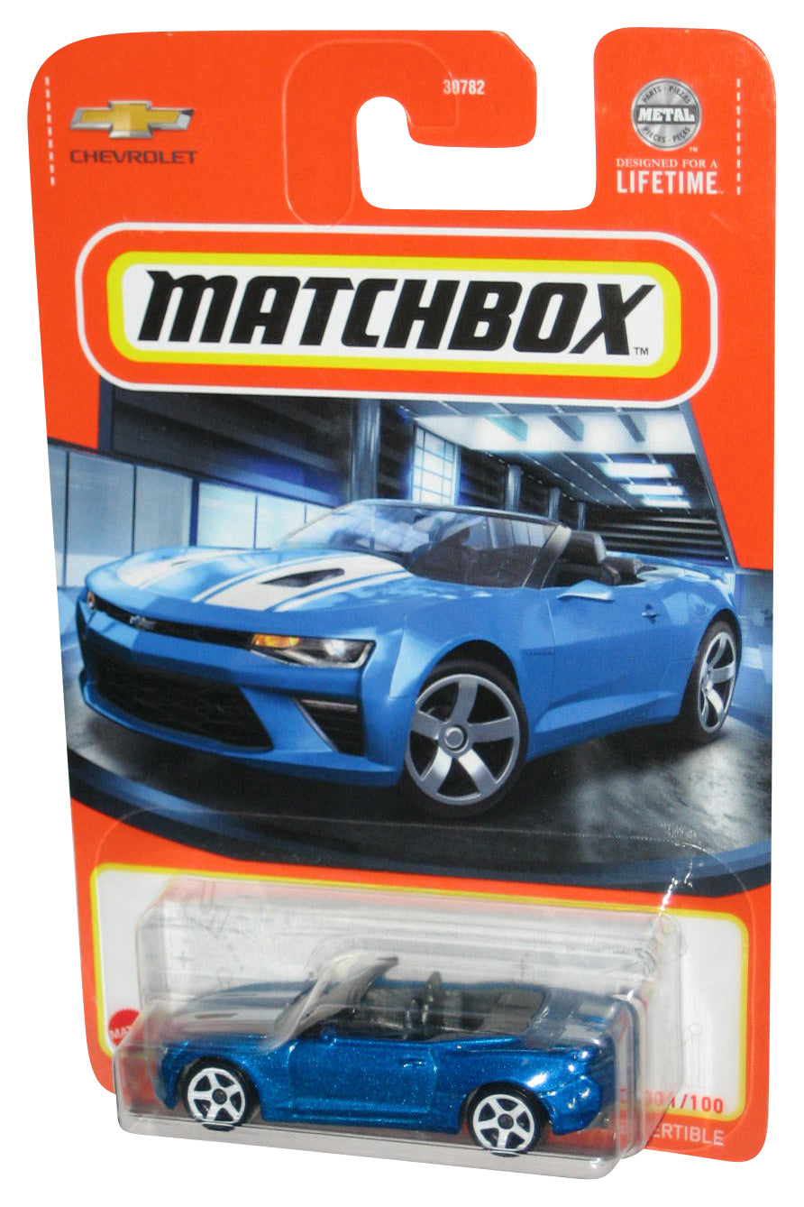 Matchbox '16 Chevy Camaro Convertible (2024) Blue Toy Car 31/100
