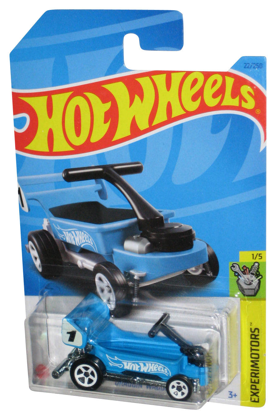 Hot Wheels Experimotors 1/5 (2021) Blue Draggin' Wagon Toy Car 22/250