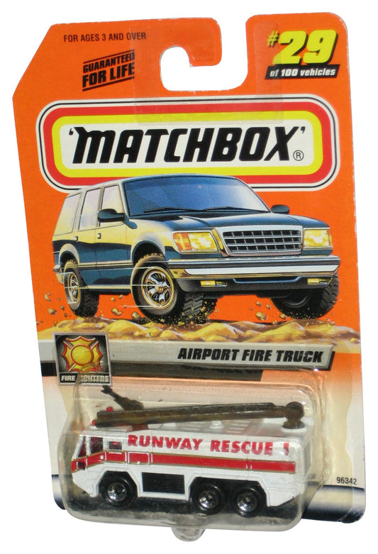 Matchbox Fire Fighters (1999) Runway Rescue 1 White Airport Truck #29/100