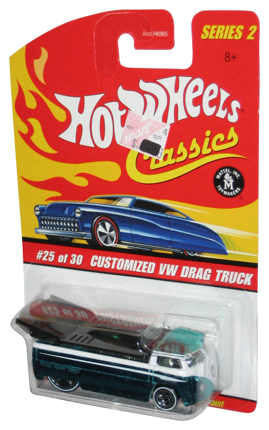 Hot Wheels Classics Series 2 (2005) Customized VW Drag Truck Dark Green Toy #25/30