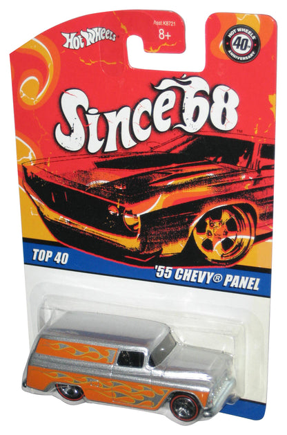 Hot Wheels Since 68 Top 40 (2007) Silver & Orange '55 Chevy Panel Toy Car #8/40